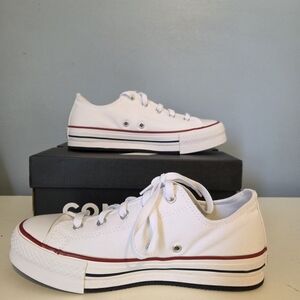 Converse Chuck Taylor All Star Platform Lift White Low-top Sneakers Size 5